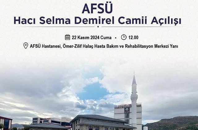 AFSÜ Hacı Selma Demirel Camii 22 Kasım’da Açılıyor