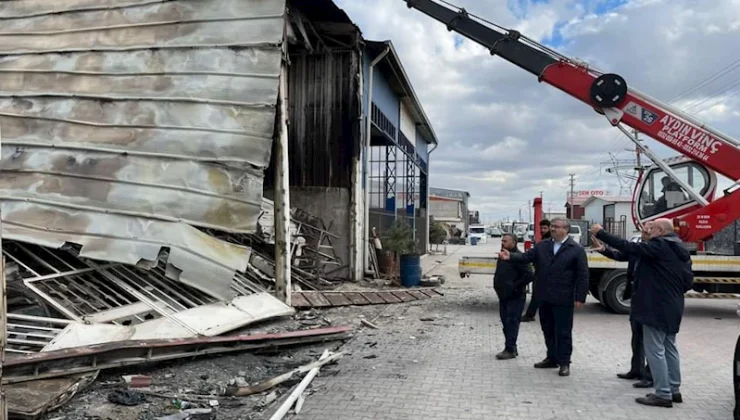 Afyon’da Yanan İşyerlerine Geçmiş Olsun Ziyareti