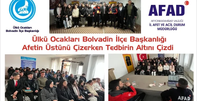 Bolvadin Ülkü Ocakları ve AFAD İşbirliğiyle Deprem Tatbikatı ve Eğitim