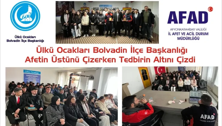 Bolvadin Ülkü Ocakları ve AFAD İşbirliğiyle Deprem Tatbikatı ve Eğitim